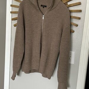 Quince Malted Toffee Half-Zip Sweater size Small